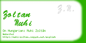 zoltan muhi business card