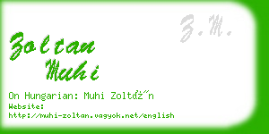 zoltan muhi business card